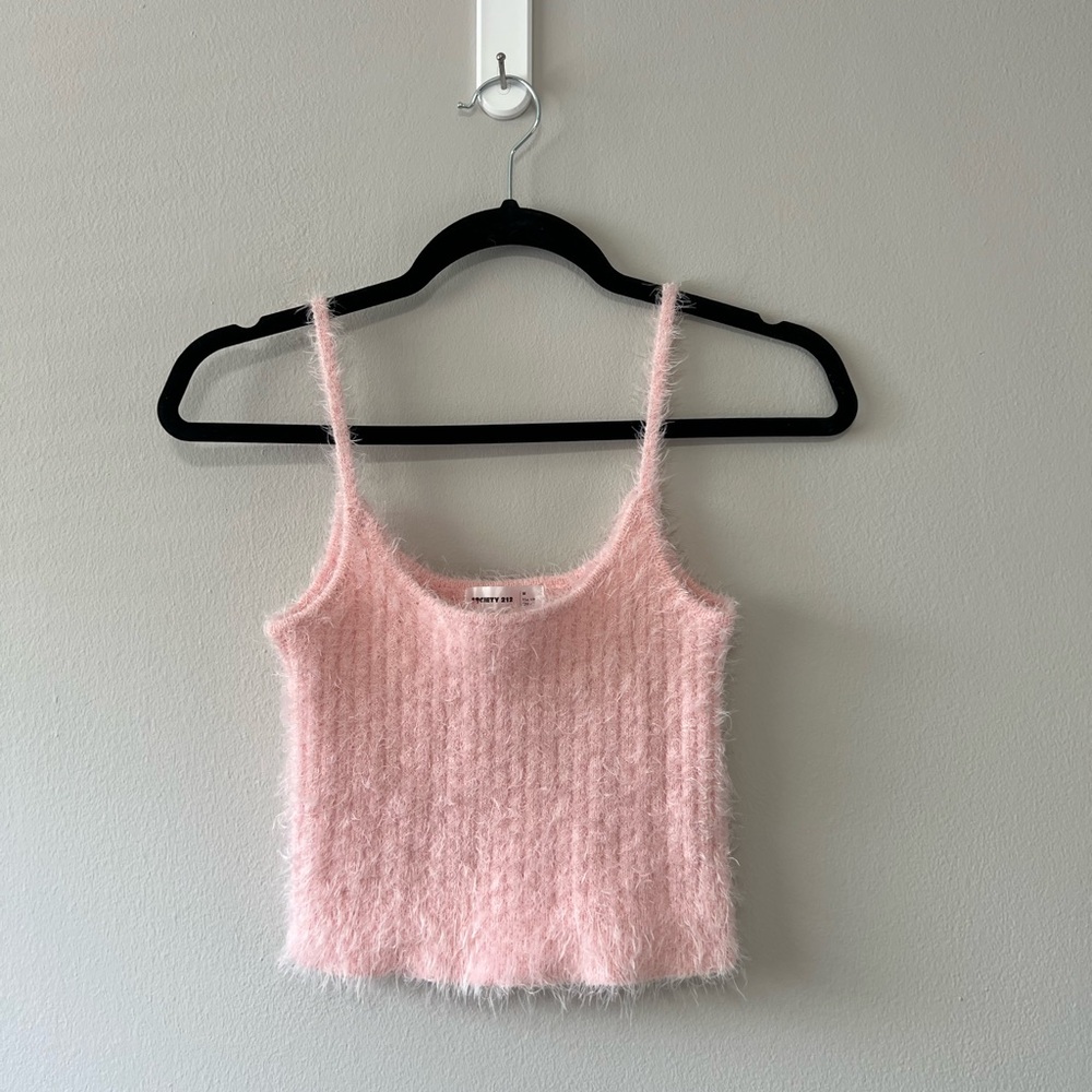 Fuzzy Pink Tank Top